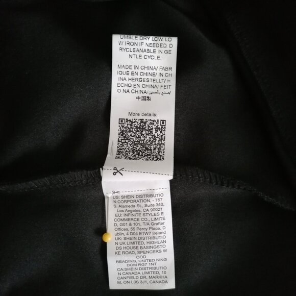 Shein Womens Black Side Slit Zipper Straight Pencil Skirt Plus Size 3XL - Picture 7 of 7